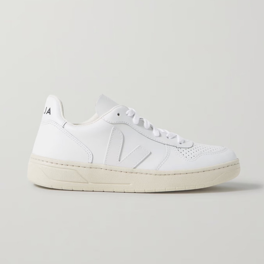 Veja V-10 white leather sneakers